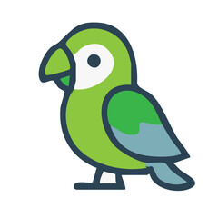 Colorful Parrot Vector Illustration – Vibrant Tropical Bird Art