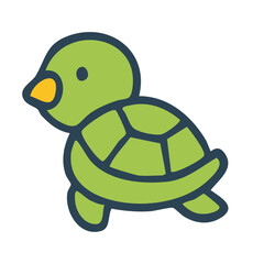 Colorful Tortoise Vector Illustration – Vibrant Nature Animal Art