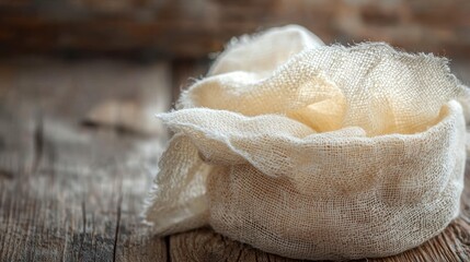 Organic cotton cheesecloth for straining liquids