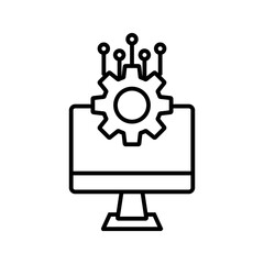 information technology icon. vector.Editable stroke.linear style sign for use web design,logo.Symbol illustration.
