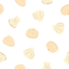 Dim sum pattern background. Masala Momos illustration. dumpling pattern background. Siu Mai (Shumai) Chinese dumplings illustration pattern background.