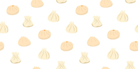 Dim sum pattern background. Masala Momos illustration. dumpling pattern background. Siu Mai (Shumai) Chinese dumplings illustration pattern background.