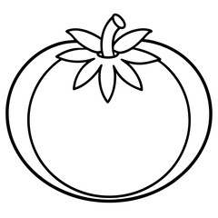 Simple Tomato Vector Outline