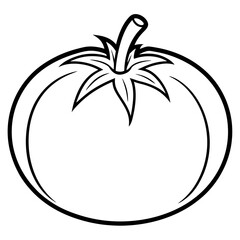 Simple Tomato Vector Outline