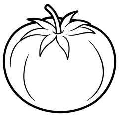 Simple Tomato Vector Outline
