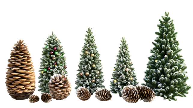 Cones and Christmas tree digital download