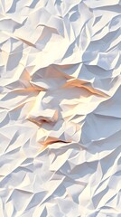 Abstract White Fabric Texture with Thin Crumpled Folds