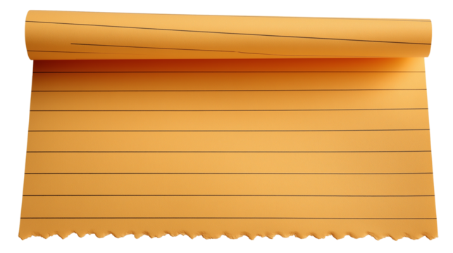 rolled up blank paper with lines  isolated on white background - Powered by Adobe