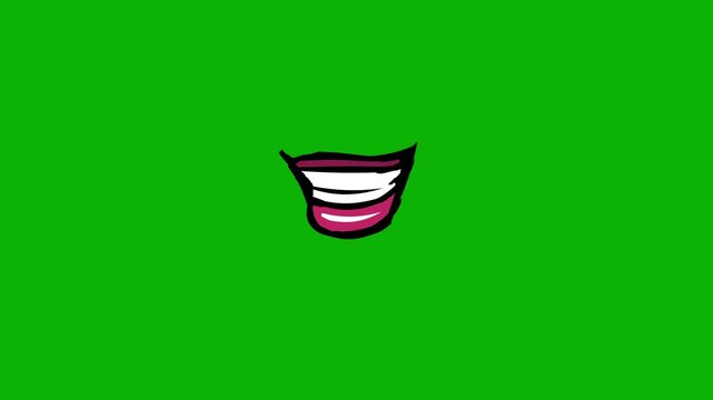 Cartoon Female Mouth Lip Sync On Green Screen 2D Animation | loopable animation sync | female, cartoon lip sync | speaking mouth lip | cartoon mouth lip sync