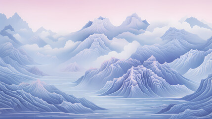 colorful frozen liquidus mountains surrounded illustration abstract background decorative painting