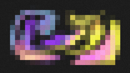 4K Digital pixel grainy gradient with a colorful soft noise effect. A unique blend of vintage vibes and lo-fi VHS Glitch Texture.