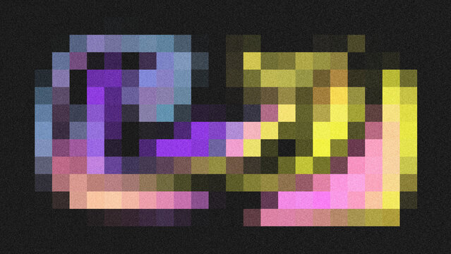 4K Digital pixel grainy gradient with a colorful soft noise effect. A unique blend of vintage vibes and lo-fi VHS Glitch Texture.