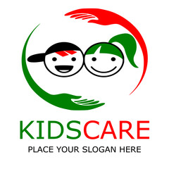 Kids Care Kids Foundation Logo Design Vector