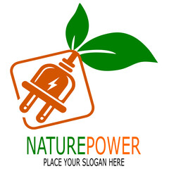 Nature Power Logo Design Template