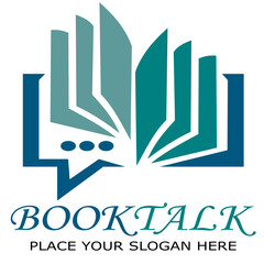 Book Talk Logo Template Design