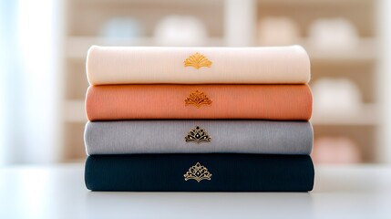 Folded Hijabs in Layers with Brooch Pin