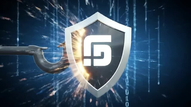 Digital Security Shield Protects Against Phishing Attack