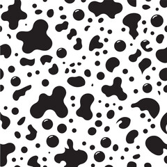 Fototapeta premium Abstract liquid doodle shape seamless pattern. Creative minimalist style art background, trendy design with basic shapes.