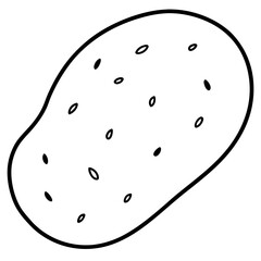 Simple Potato Vector Outline