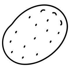 Simple Potato Vector Outline
