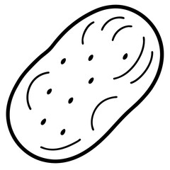 Simple Potato Vector Outline