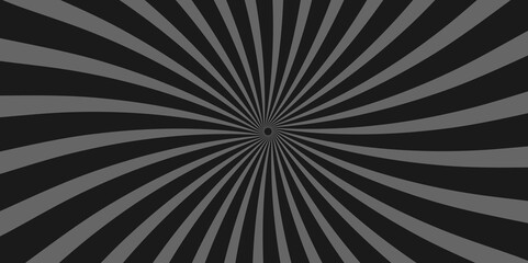 Vector Abstract black sun rays sunburst backdrop background. Vintage sun ray black and gray radial spiral sunrise, sunlight creative vector summer sunny.  abstract beam flare banner, cartoon .