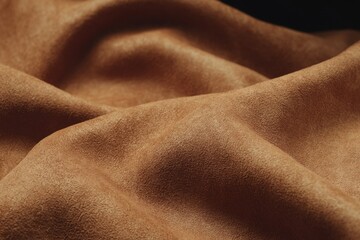 Soft camel brown matte finish fabric showcasing rich texture and hue suitable for various design applications and textile projects