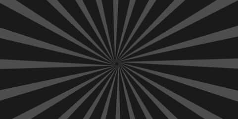 Vector Abstract black sun rays sunburst backdrop background. Vintage sun ray black and gray radial spiral sunrise, sunlight creative vector summer sunny.  abstract beam flare banner, cartoon .