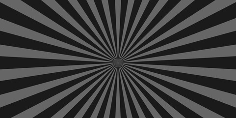 Vector Abstract black sun rays sunburst backdrop background. Vintage sun ray black and gray radial spiral sunrise, sunlight creative vector summer sunny.  abstract beam flare banner, cartoon .