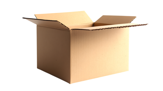 Blank corrugated cardboard boxes used in packaging Png Image
