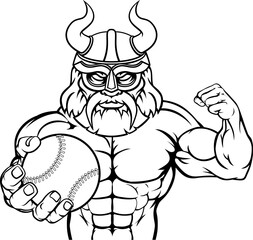 A Viking warrior gladiator baseball sports mascot