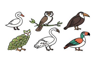 Obraz premium set of birds