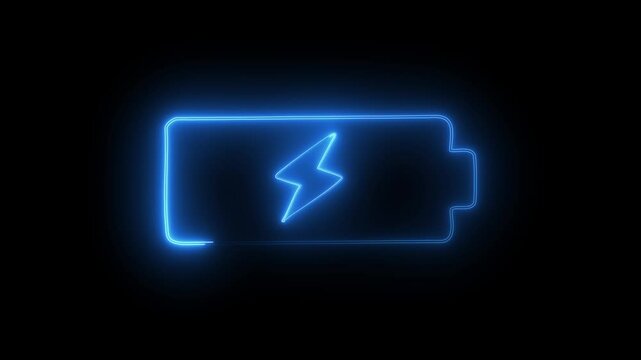 ow Battery Indicator Animation. Empty Battery. Low Battery Icon. Flashing Low Battery with Transparent Background. Alpha Channel.