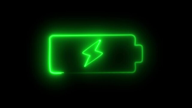 ow Battery Indicator Animation. Empty Battery. Low Battery Icon. Flashing Low Battery with Transparent Background. Alpha Channel.