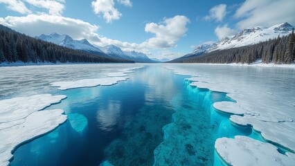 The natural beauty of glacial lakes