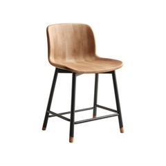 Modern Wooden Chair with Metal Legs for Stylish Home or Office Interior Decoration