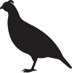 a quail silhouette in vector style with a white ba 28