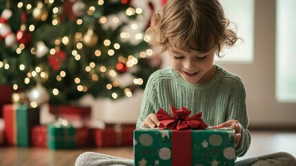 Cherishing moments of joy as a child discovers treasures hidden in a holiday present.