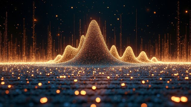 Abstract waveform art pattern diagram
