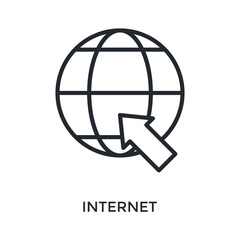 Internet Icon Outline Style. Vector Illustration For Graphic Design