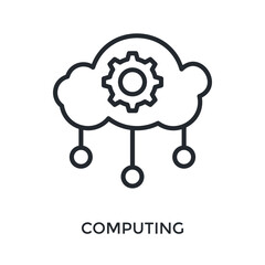 Computing Icon Outline Style. Vector Illustration For Graphic Design