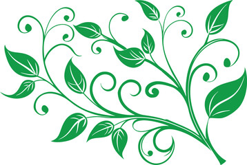Obraz premium art nouveau style leafy tendrils