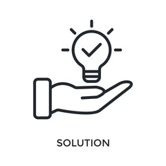 Solution Icon Outline Style. Vector Illustration For Graphic Design