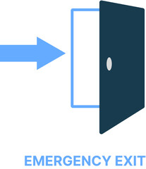 Emergency exit icon
