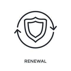 Renewal Icon Outline Style. Vector Illustration For Graphic Design