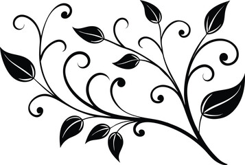 art nouveau style leafy tendrils