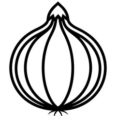 Onion icon vector
