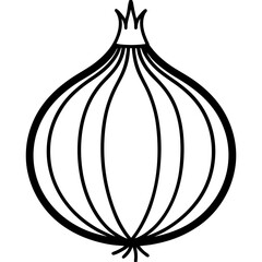 Onion icon vector