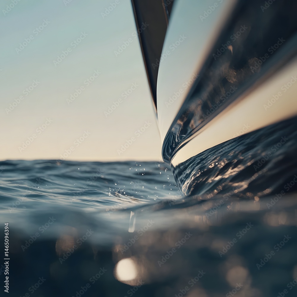 Poster a serene and peaceful scene of the ocean surface with gentle waves creating a mesmerizing pattern of