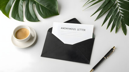 You receive an anonymous letter delivered in a sleek black envelope.